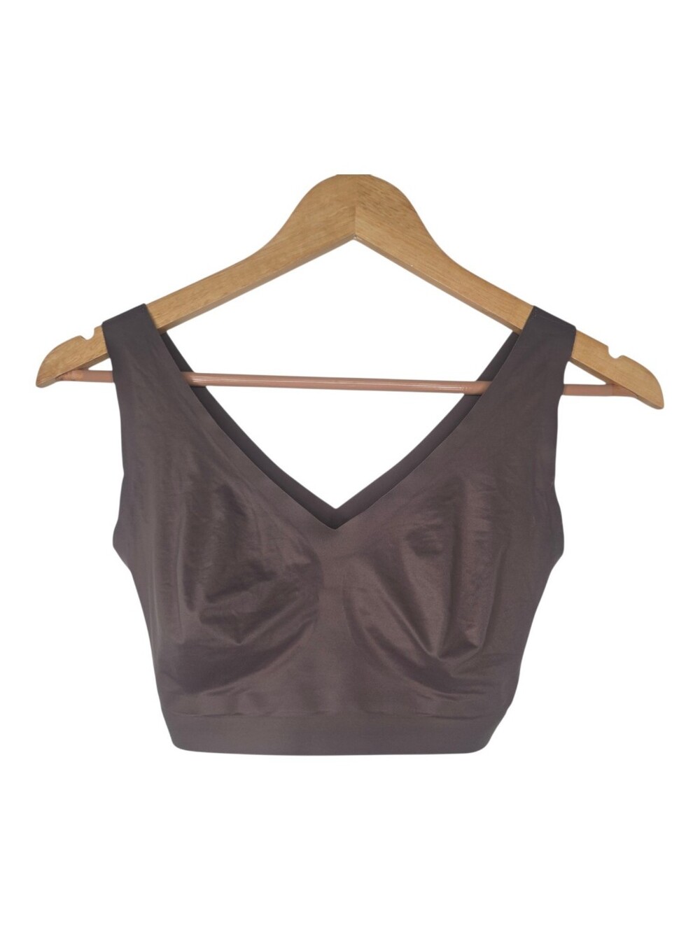Soma Womens Charcoal Taupe Seameless Wireless Enbliss Bralette Bra Large
